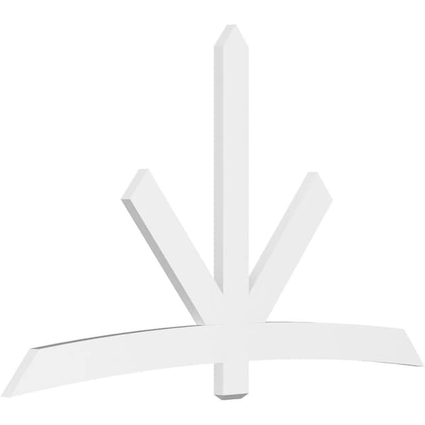 Ekena Millwork Alberta Architectural Grade PVC Gable Bracket, 96"W x 56"H x 2"D x 6"F, 14/12 Pitch GBP096X56X0206ALB00 - main